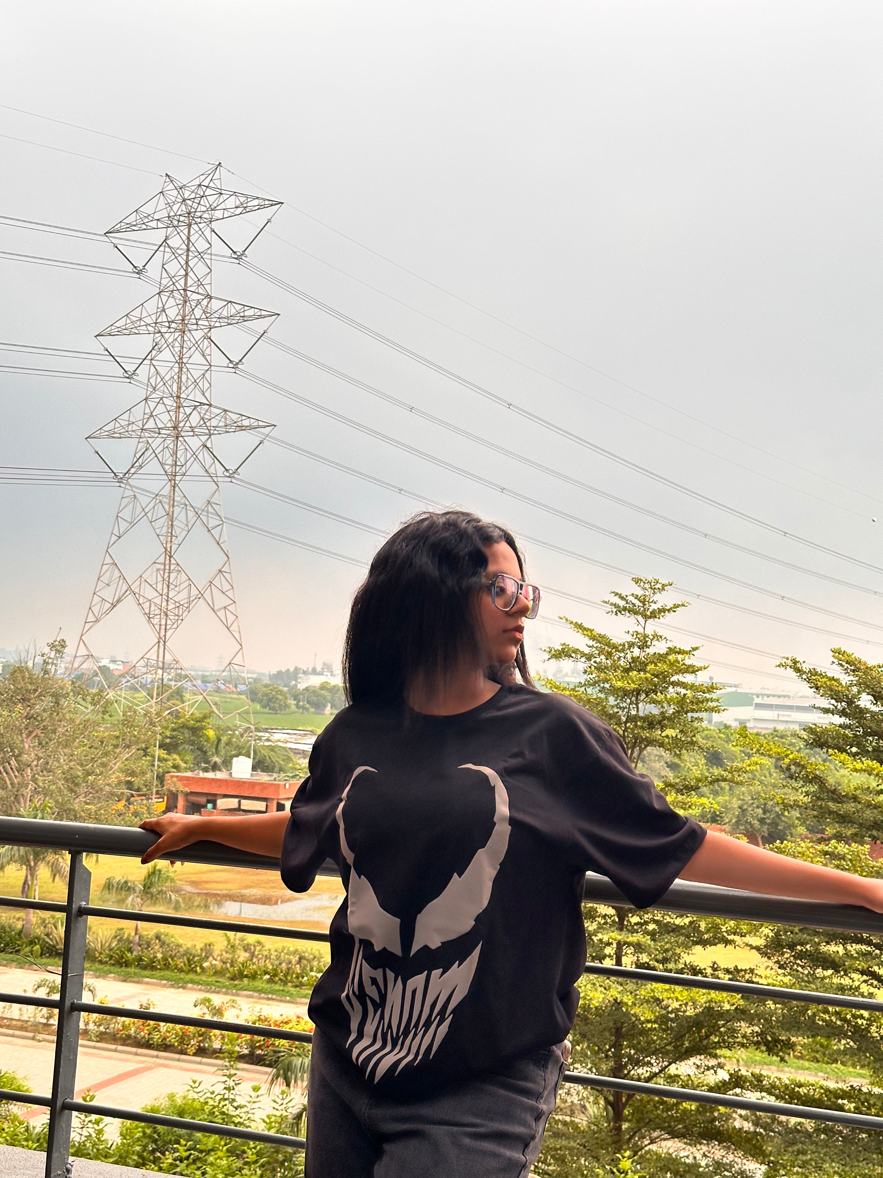 VENOM | PUFFED GREY - OVERSIZE TEE