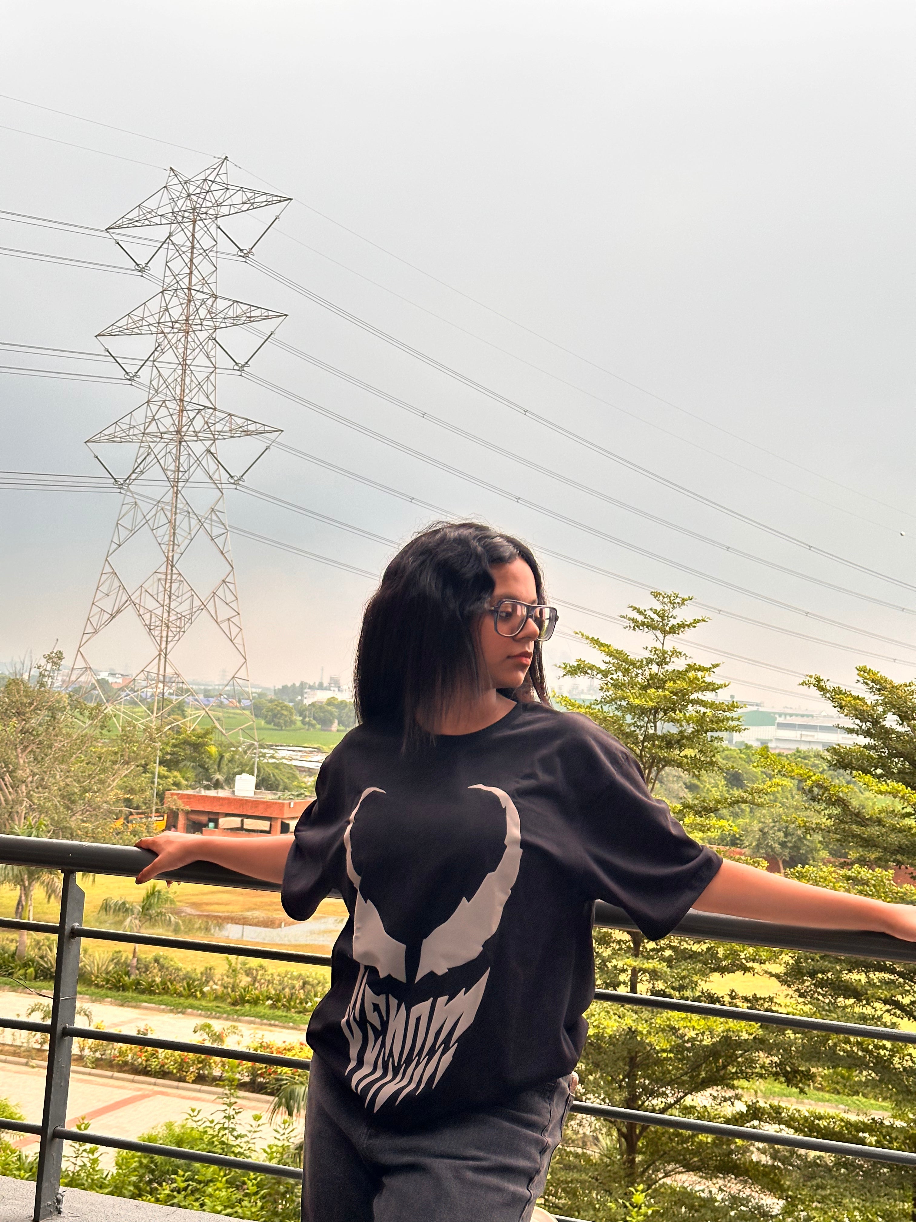 VENOM | PUFFED GREY - OVERSIZE TEE