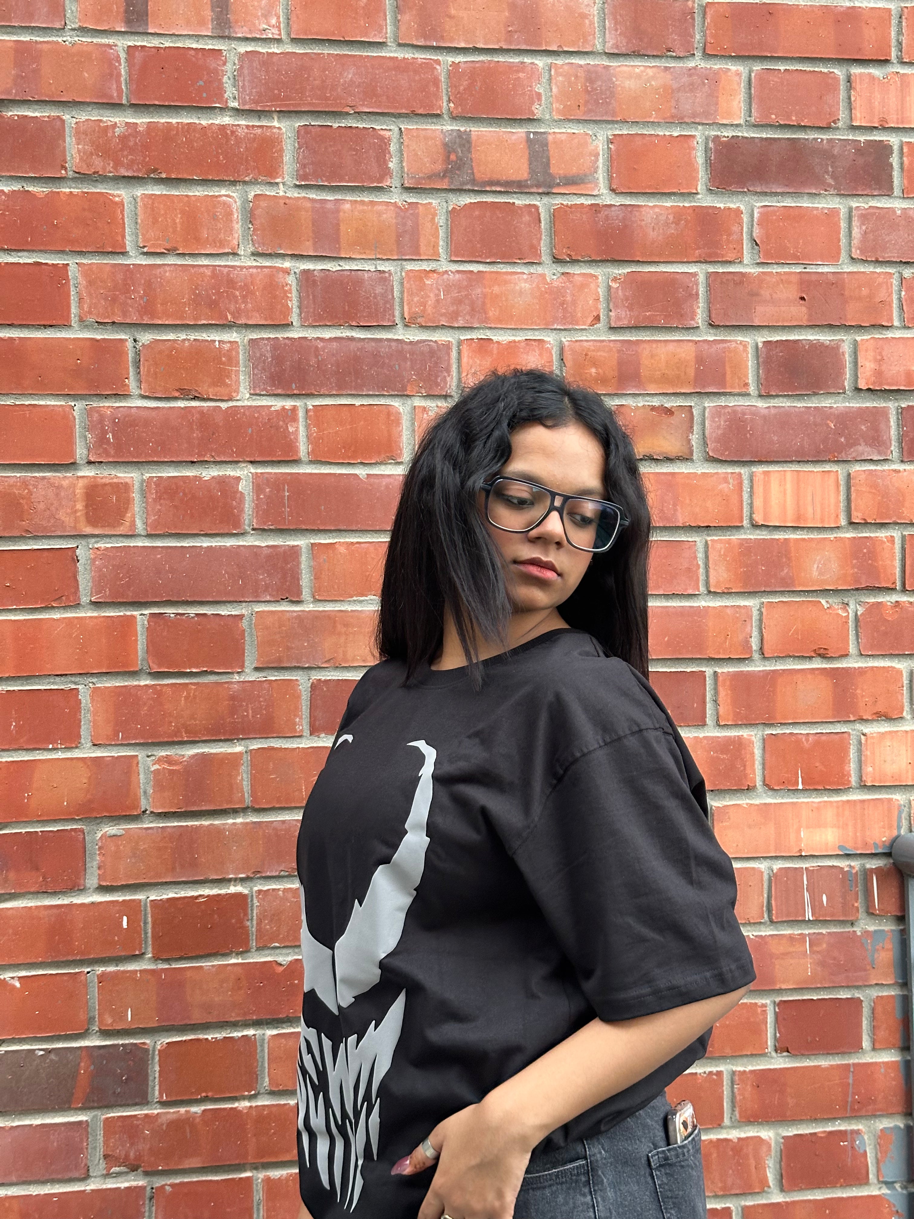 VENOM | PUFFED GREY - OVERSIZE TEE