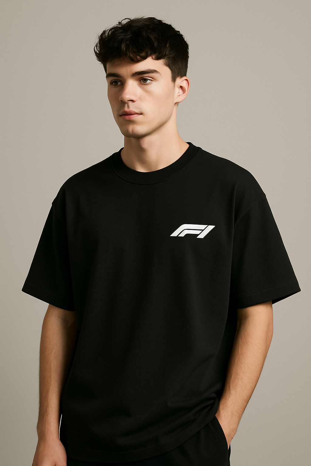 F1-THE RACE NEVER STOPS |260 GSM OVERSIZE FRENCH TERRY
